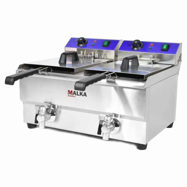 Freidora eléctrica de 12+12 litros Malka FED24