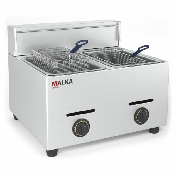 Freidora de gas de 7+7 litros Malka FGD14